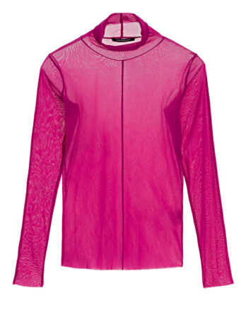 shirt pink semi-transparent luisa cerano elegant