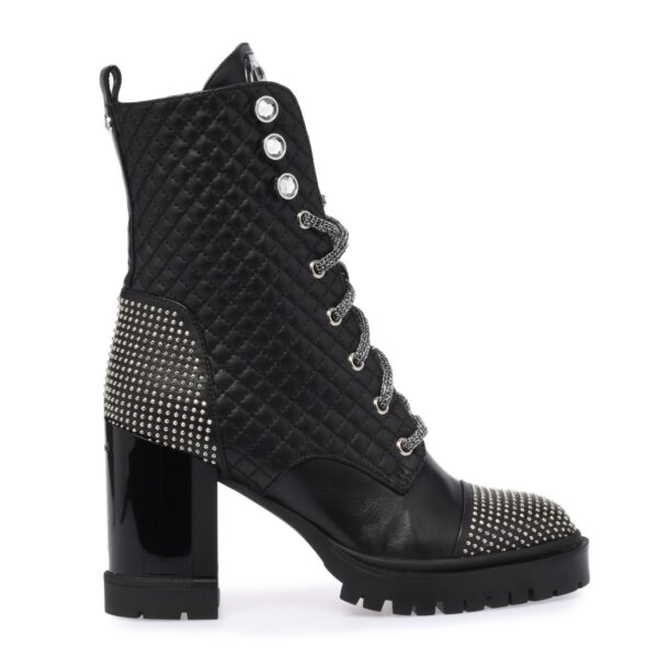 baldinini black studded heeled boots boutique luisa bydgoszcz women's
