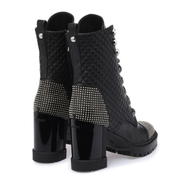 baldinini black studded heeled boots boutique luisa bydgoszcz women's