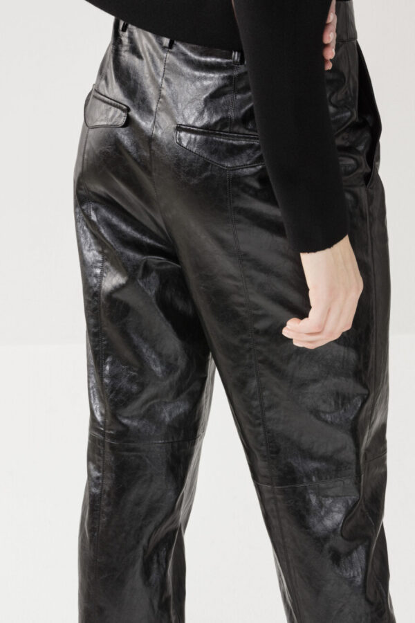 spodnie czarne damskie luisa cerano ecoskóra modowe wygodne butik luisa bydgoszcz