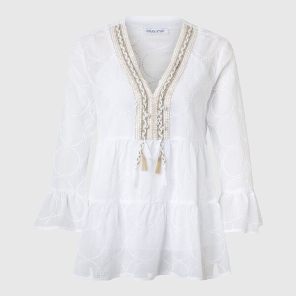 suknia-louis-and-mia-tunika letnia biała przewiewna krótka butik luisa bydgoszcz