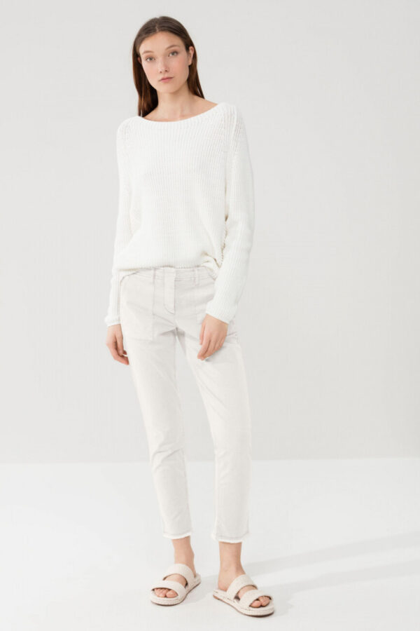 spodnie-luisa-cerano-białe proste eleganckie letnie wyjsciowe postrzepione nogawki butik luisa bydgoszcz