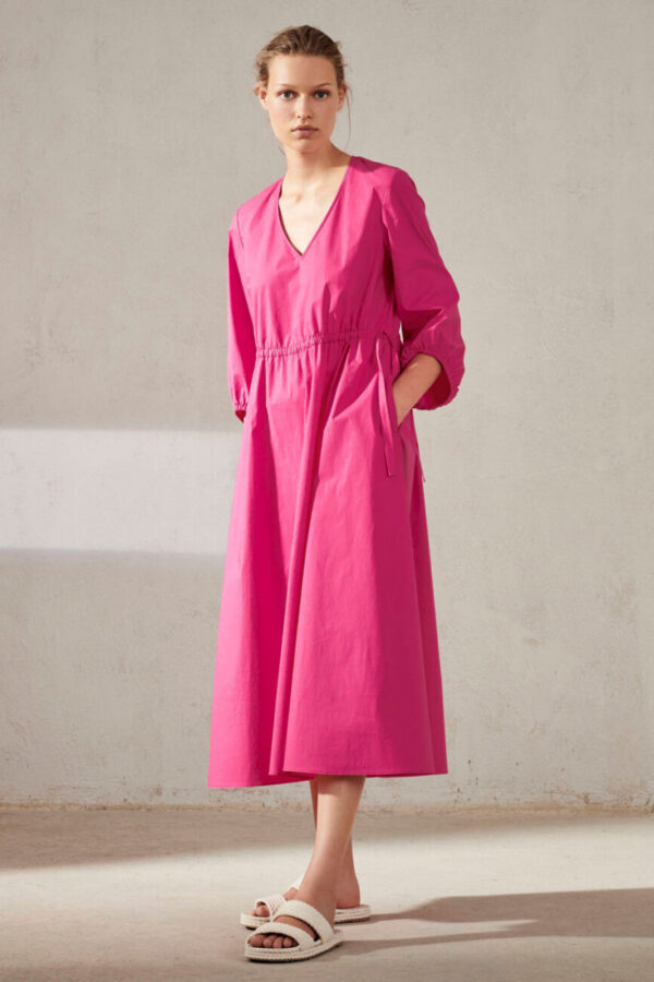 suknia-luisa-cerano-różowa długa strecz dekolt butik luisa bydgoszcz lato 202