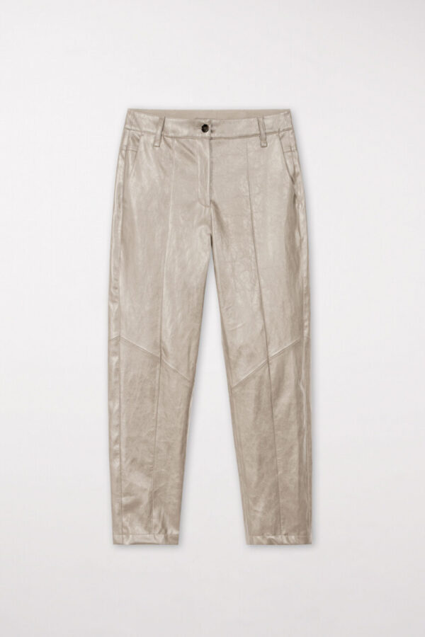 spodnie-luisa-cerano-zwężane skóra eco vintage luźne modowe beżowe butik luisa bydgoszcz