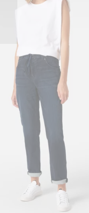spodnie-cambio-dżinsy damskie granat dopasowane sznurek kea butik luisa bydgoszcz