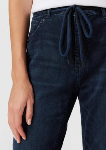 spodnie-cambio-dżinsy damskie granat dopasowane sznurek kea butik luisa bydgoszcz