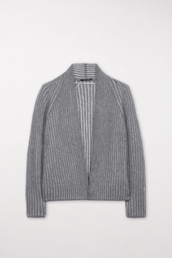 sweter-luisa-cerano-alpaka miły perłowy kolor otwarty prazkowany butik luisa damski