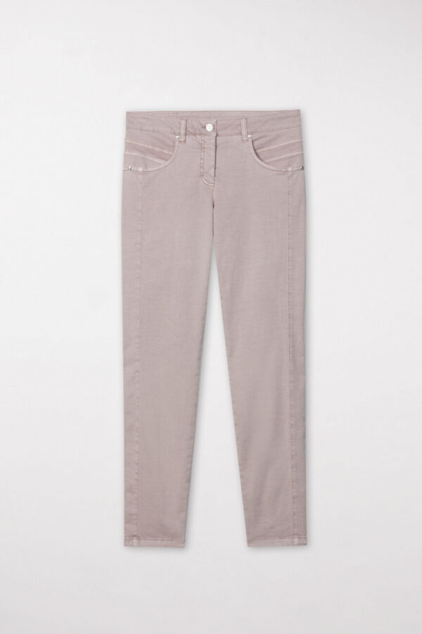 spodnie-luisa-cerano-obcisłe z bawełny różowe przyjemne butik luisa