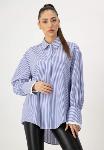 blouse-louis-and-mia-striped women's fashion gold clips luisa boutique