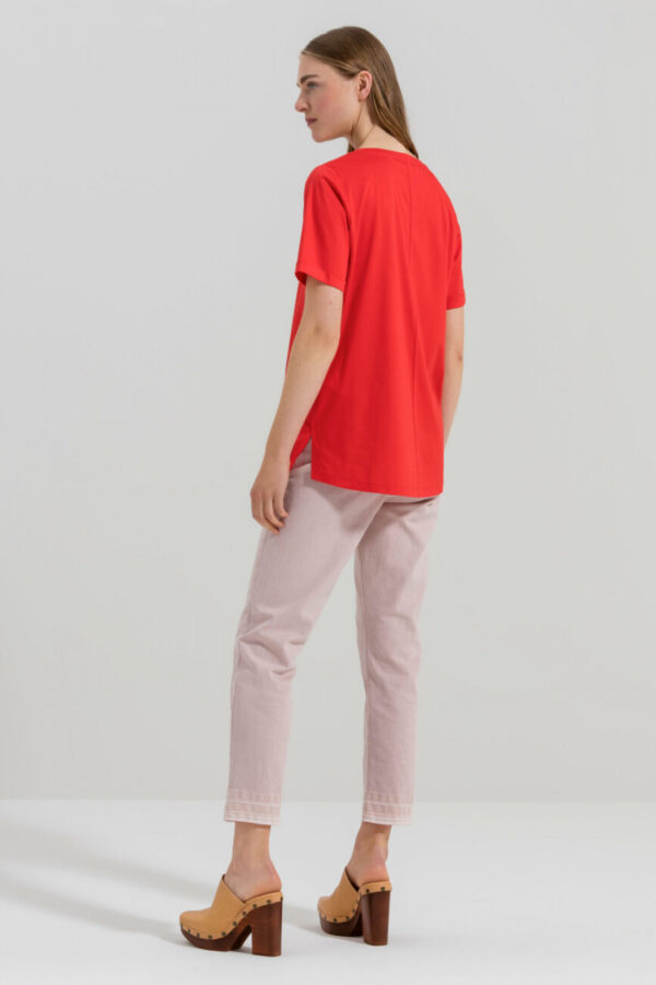t-shirt-luisa-cerano-dżersej dopasowany czerwony modowy butik luisa bydgoszcz
