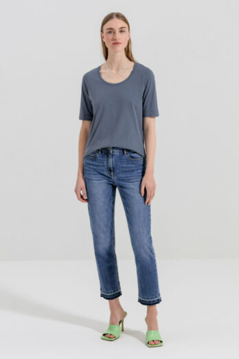 t-shirt-luisa-cerano-cotton organic lightweight nice boutique luisa denim blue