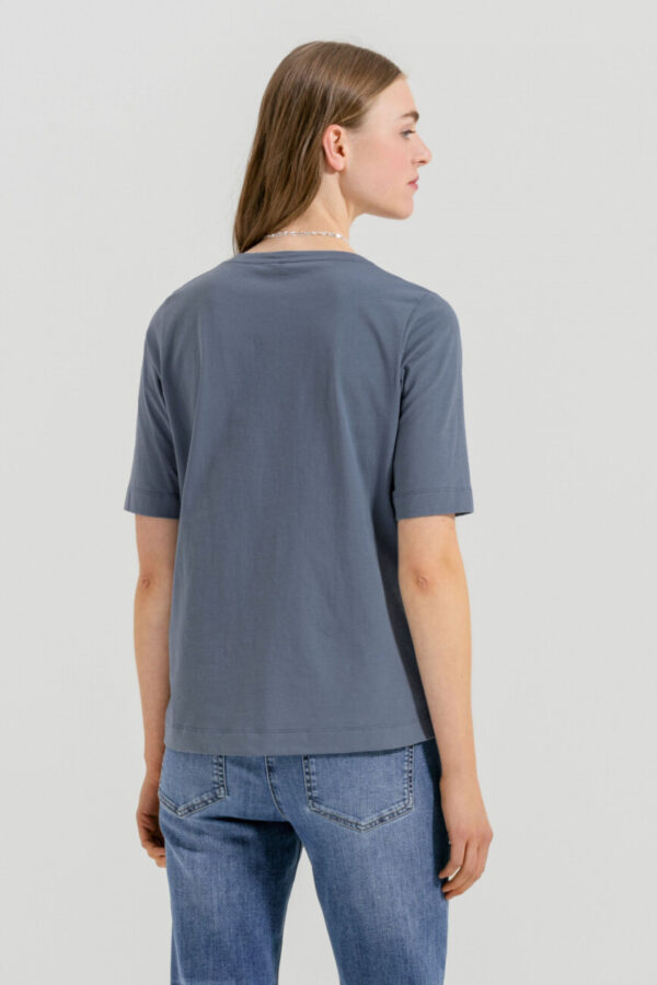 t-shirt-luisa-cerano-bawełan organiczna lekki miły butik luisa denim blue
