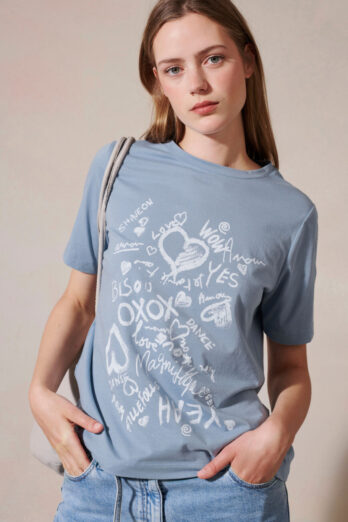 t-shirt-luisa-cerano-bawełna organiczna modowy nadruk stylowy butik luisa