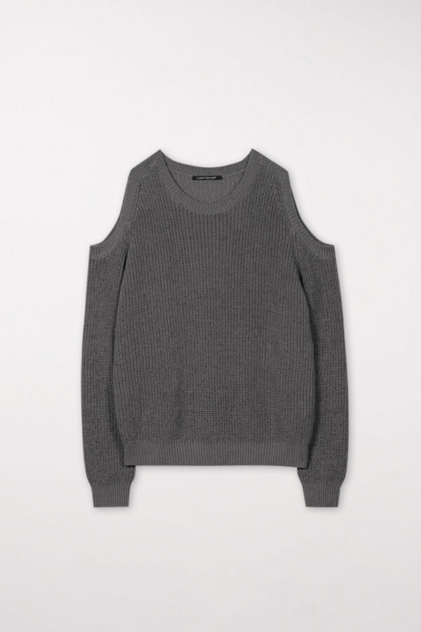 sweter-luisa-cerano-modowy grafitowy z wycieciami elegancki butik lusia bydgoszcz