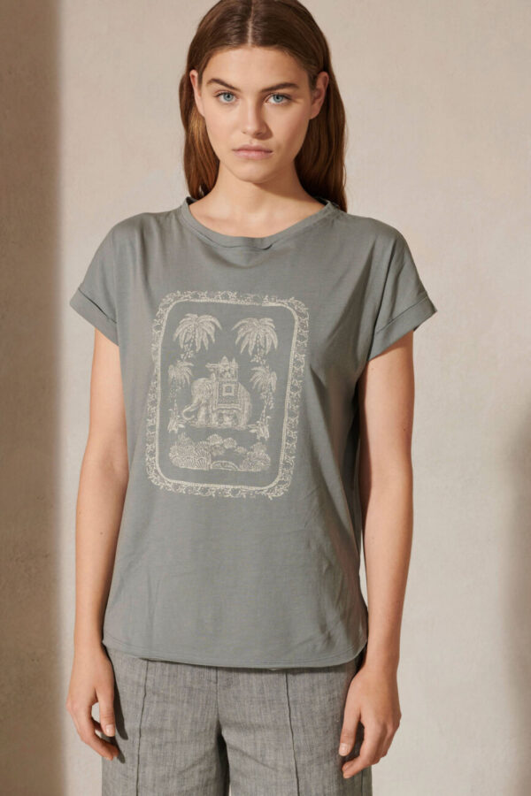 t-shirt-luisa-cerano-lekki klasyczny z nadrukiem sportowy btuik luisa