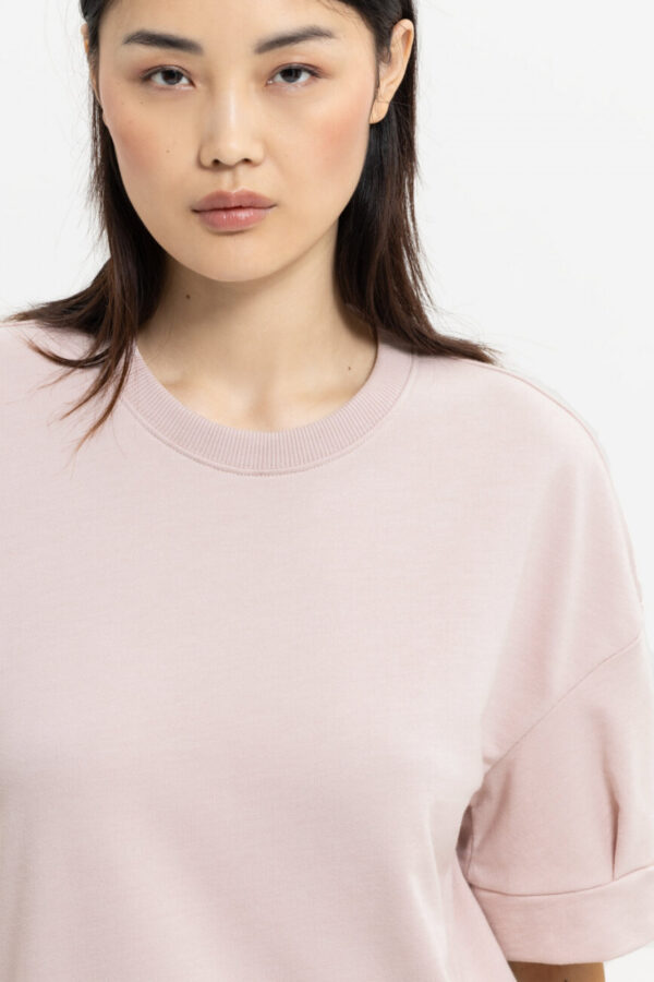 sweter-luisa-cerano-bluza sportowa fiolet róż krótki rekaw dżersej butik luisa bydgoszcz