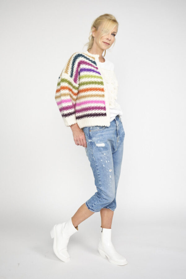sweter-sem-per-lei-gruba dzianina kolorowe paski ciepły butik luisa bydgoszcz