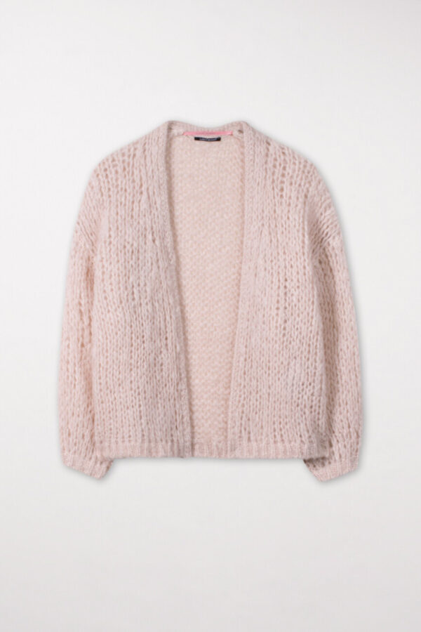 sweter-luisa-cerano-kardigan różowy oversize luźny ciepły gruby butik luisa