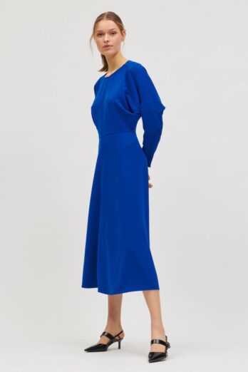 suknia-luisa-cerano-niebieska jedwabna elegancka modowa butik luisa
