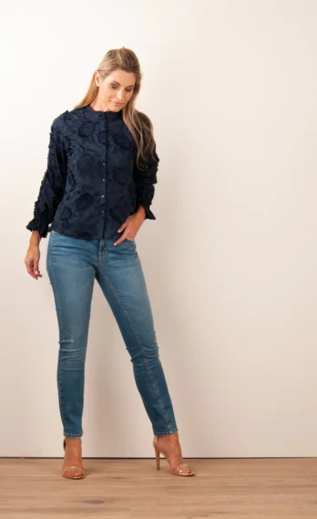 trousers-cambio-jeans decorated zirconia classic graphite luisa boutique