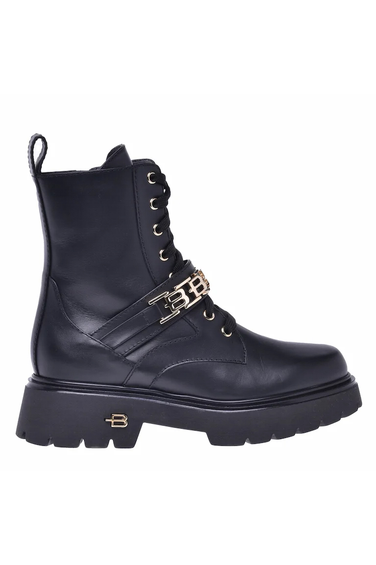 boots-baldinini-black combat boots decorated leather comfortable warm fashion boutique luisa bydgoszcz