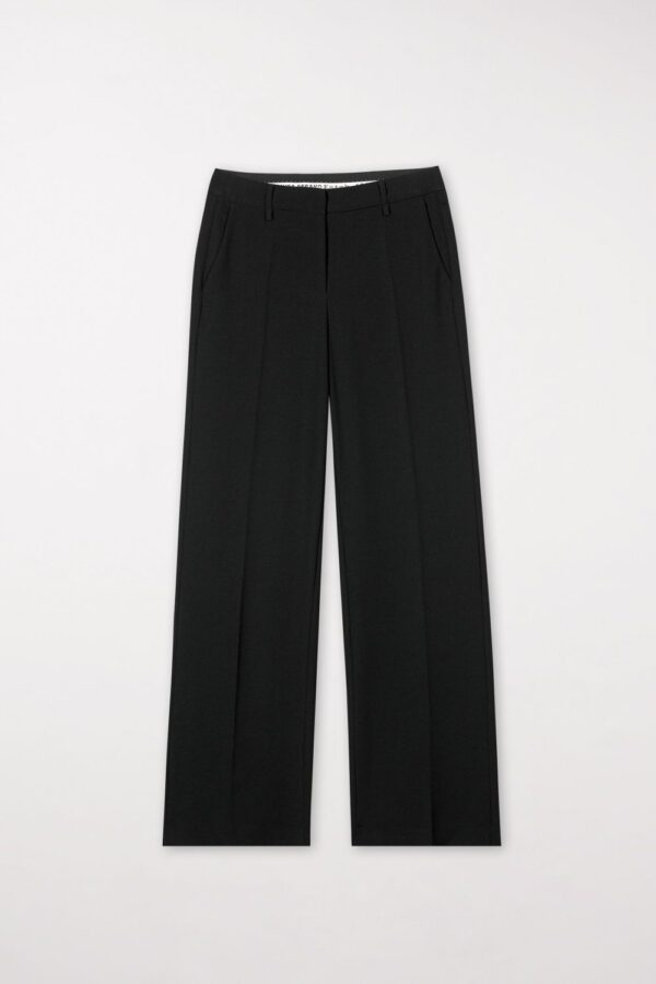 spodnie-luisa-cerano-szersze z plisami eleganckie lejące wieczorowe butik luisa czarne ecru