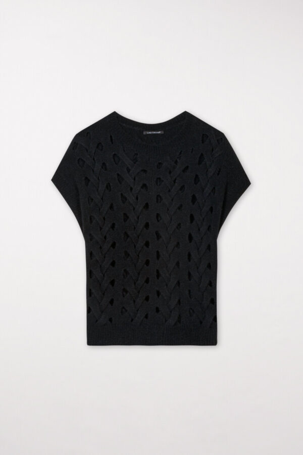 sweter-luisa-cerano-luźny sweter czarny dziury butik luisa 2023