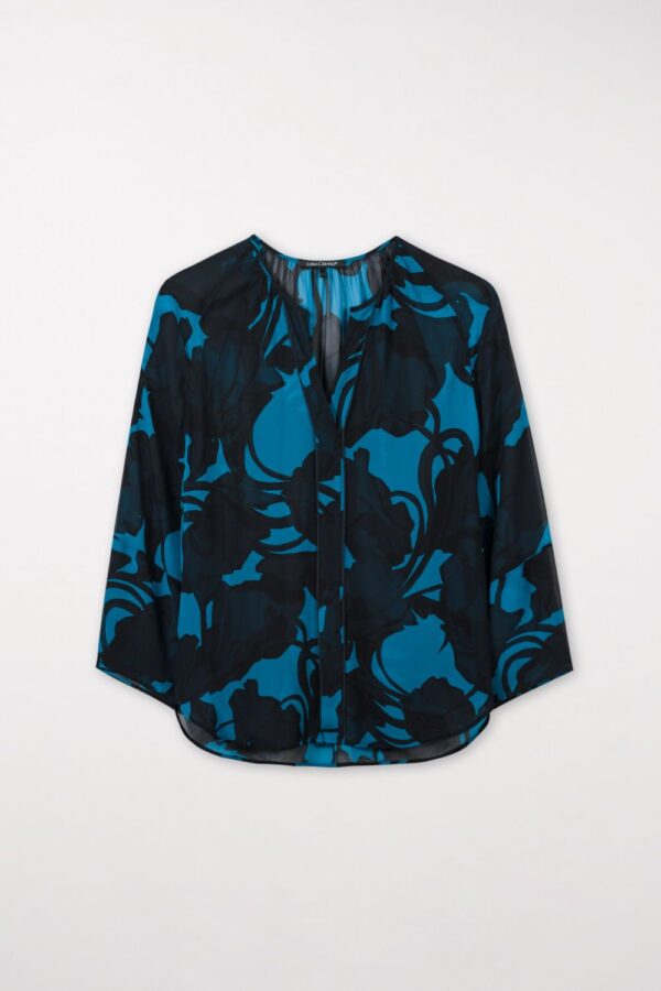 bluzka-luisa-cerano-kwiatowy wzór lekko przeźroczysta elegancka modowa
