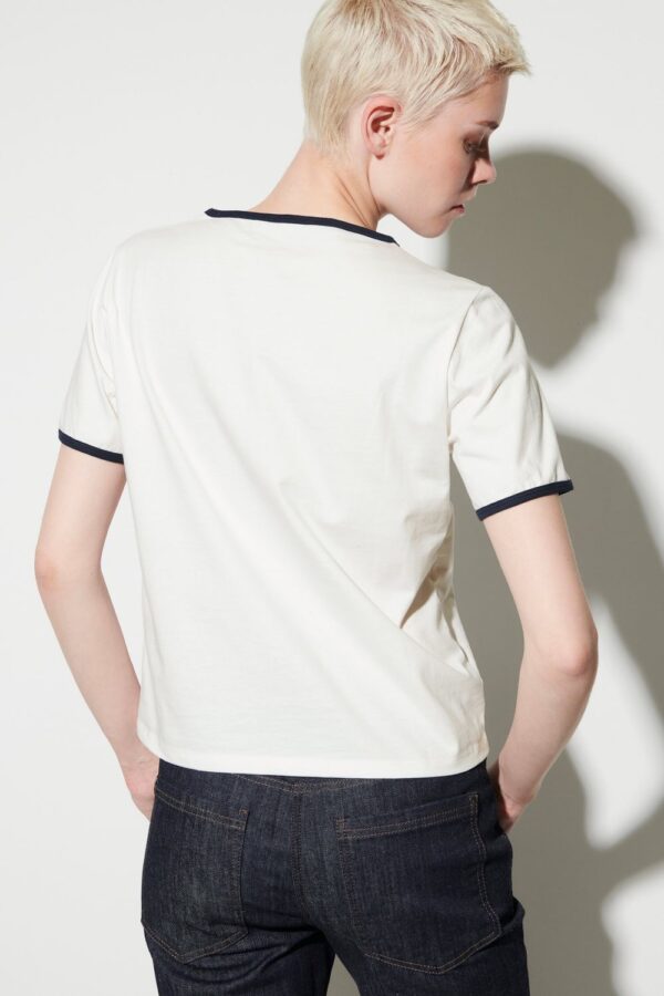 t-shirt-luisa-cerano-biały z napisem modowy letni butik luisa